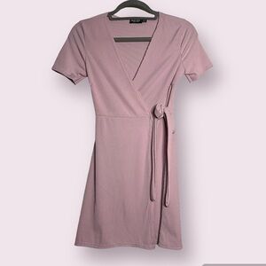 Nastygal Pink Wrap Dress